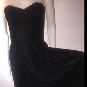 Gunne Sax vintage corset velvet dress